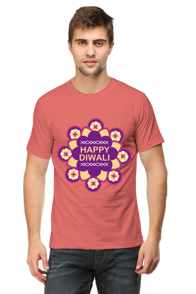 Happy Diwali Mens Pure Cotton Tshirt