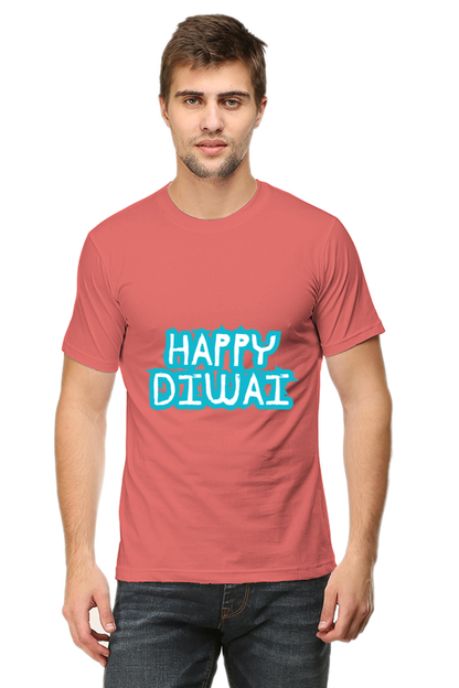 Happy Diwali Mens Pure Cotton Tshirt