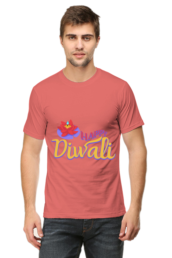 Happy Diwali Mens Pure Cotton Tshirt