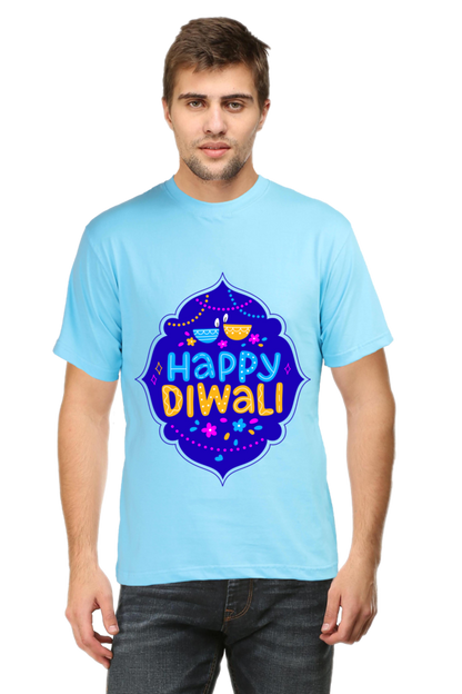 Happy Diwali Mens Pure Cotton Tshirt