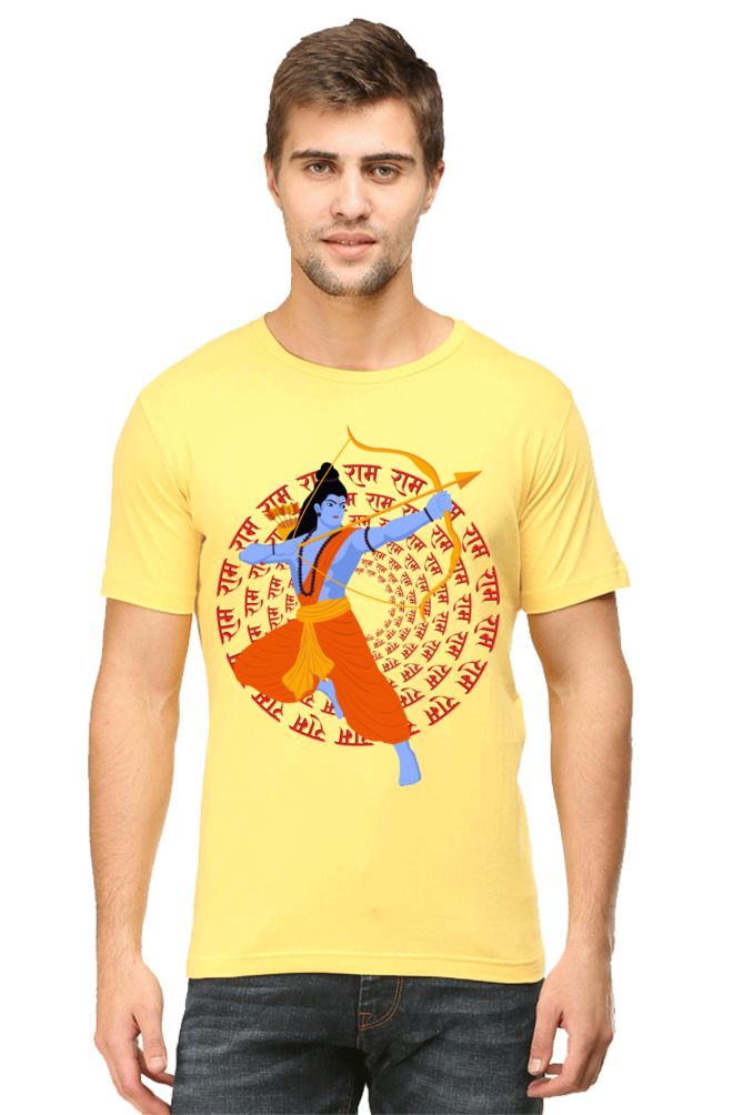 Jai Shree Ram Diwali Mens Pure Cotton Tshirt