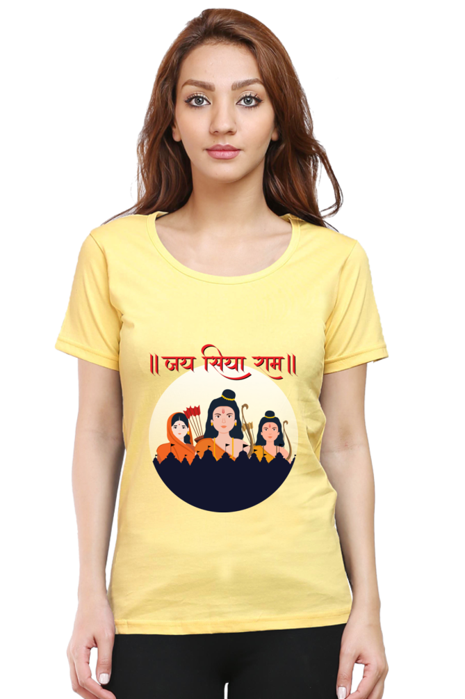 Jai Shree Ram Womens Pure Cotton Tshirt