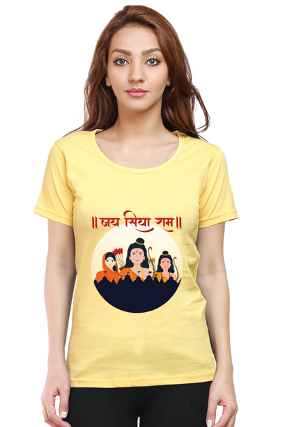 Jai Shree Ram Womens Pure Cotton Tshirt