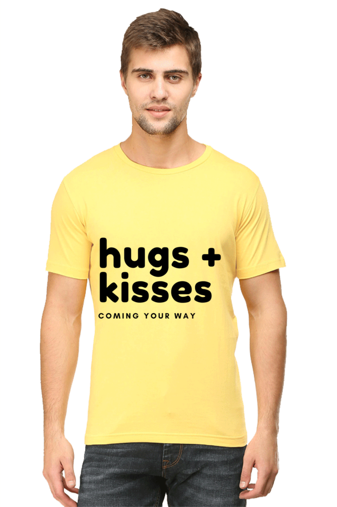 Hugs Plus Kisses Mens Pure Cotton Tshirt