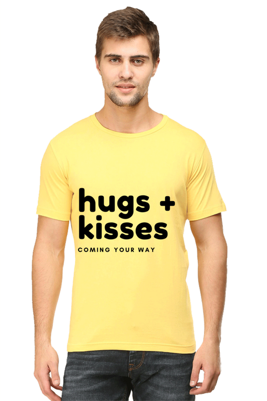 Hugs Plus Kisses Mens Pure Cotton Tshirt