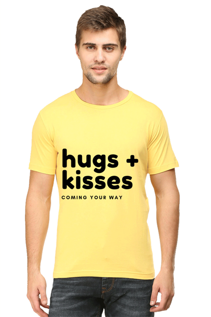 Hugs Plus Kisses Mens Pure Cotton Tshirt