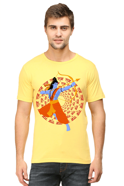 Jai Shree Ram Diwali Mens Pure Cotton Tshirt