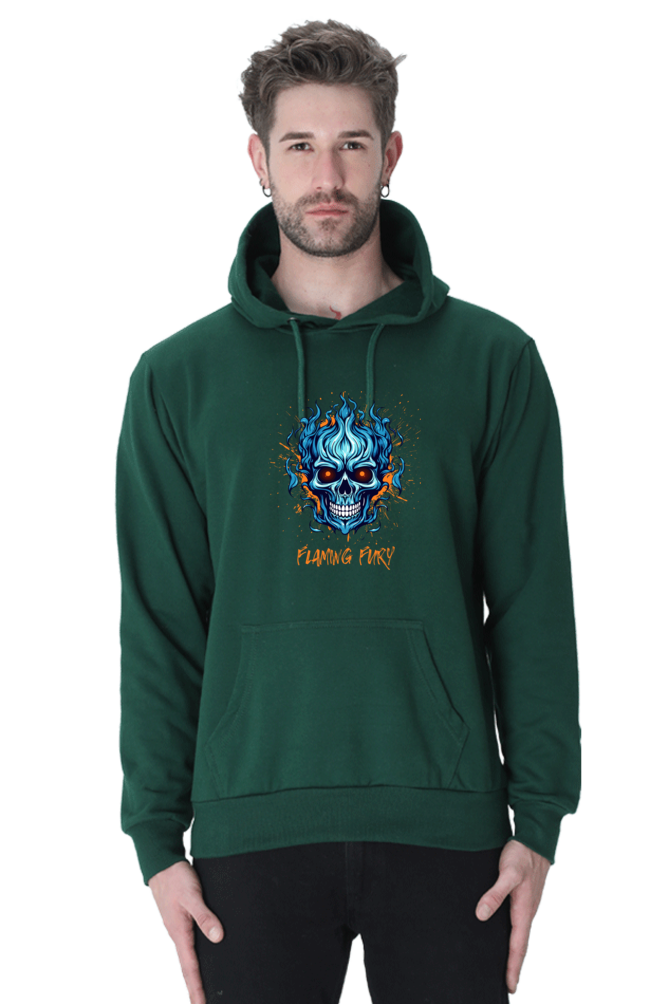 Flaming Fury Men Hoodie