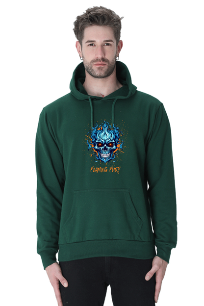 Flaming Fury Men Hoodie