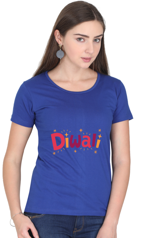 Diwali Womens Pure Cotton Tshirt