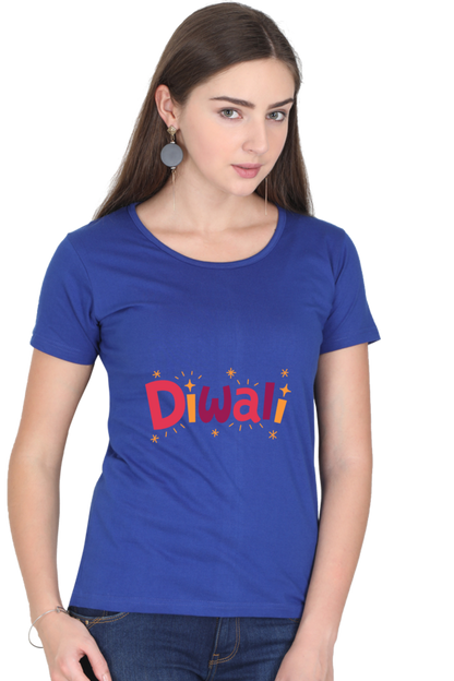 Diwali Womens Pure Cotton Tshirt