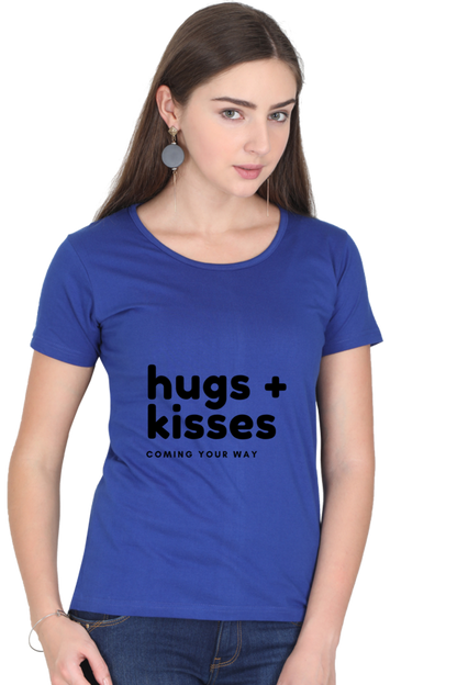 Hugs Plus Kisses Womens Pure Cotton Tshirt