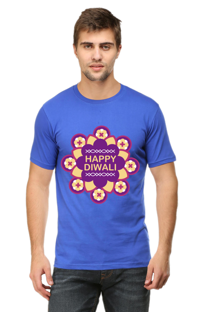 Happy Diwali Mens Pure Cotton Tshirt