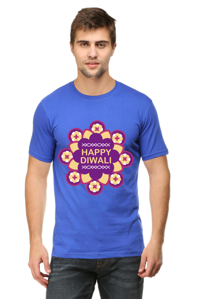 Happy Diwali Mens Pure Cotton Tshirt