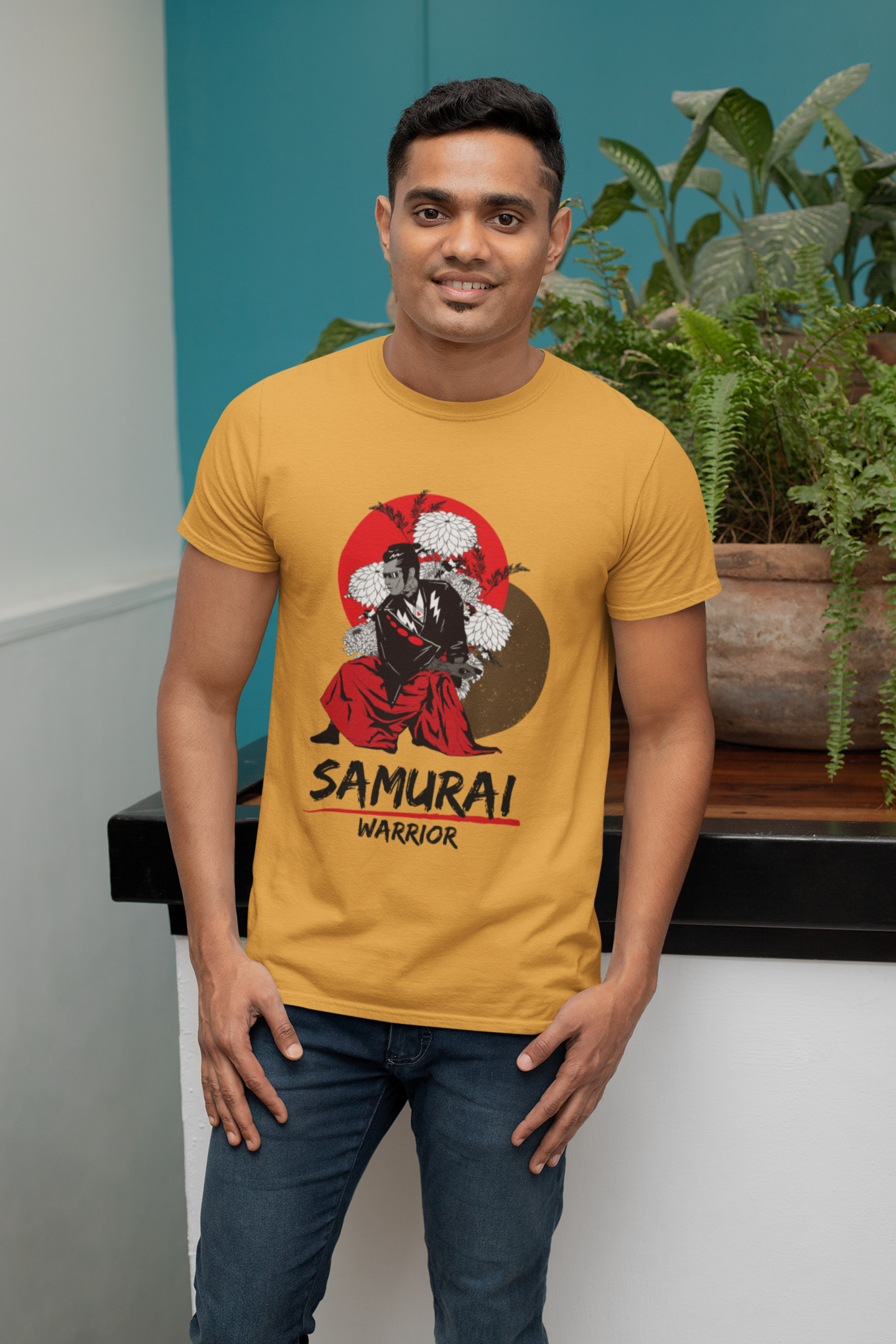 Samurai Warrior Pure Mens Cotton Tshirt