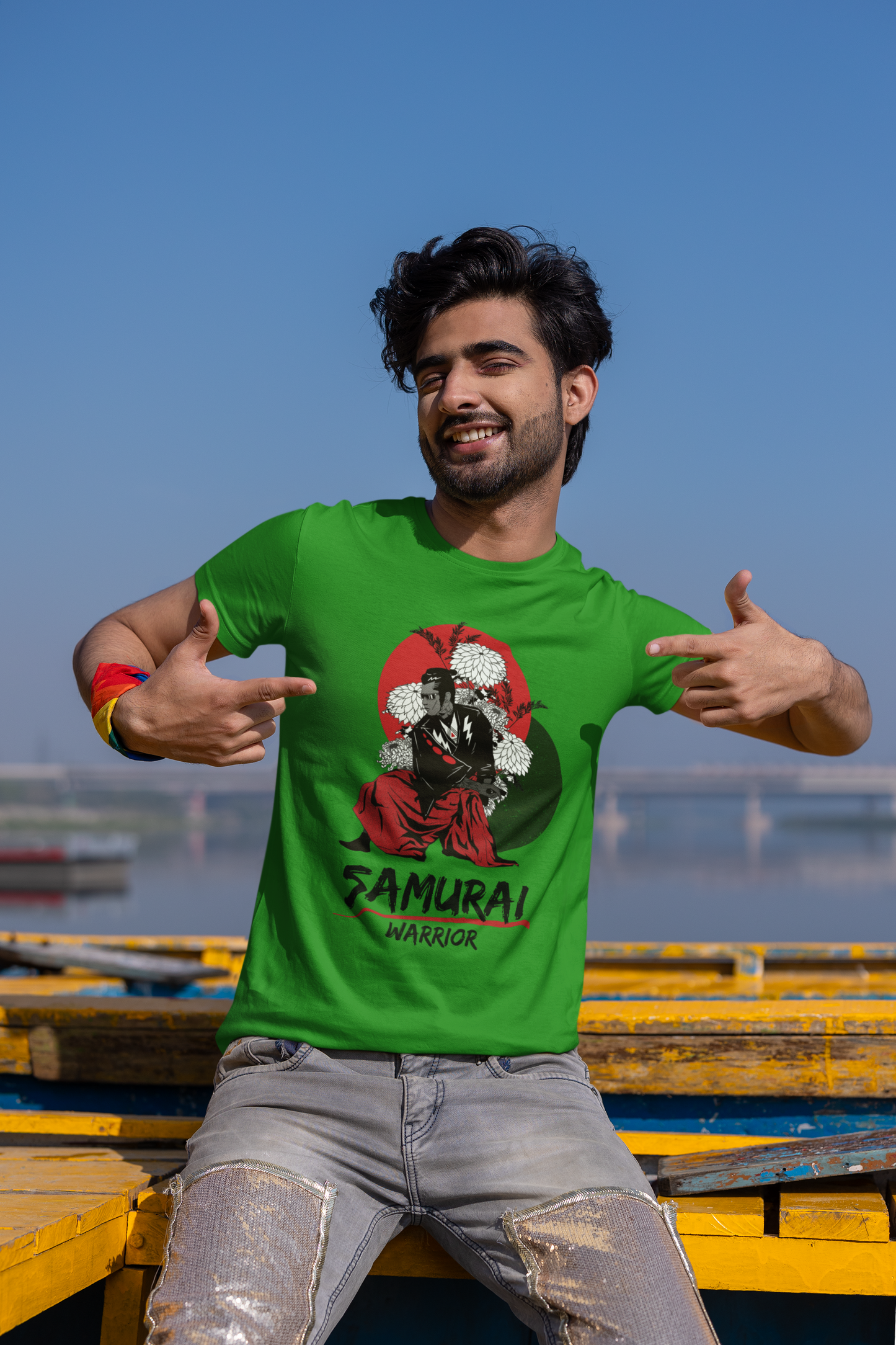 Samurai Warrior Pure Mens Cotton Tshirt